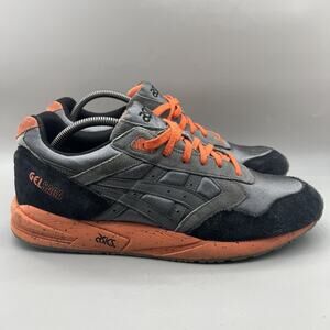 Asics Gel-Saga Running Sneakers Men's Size 12 Orange Gray Comfort Low Top Shoes